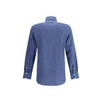 Blue Cotton Dress Shirt