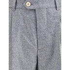 Gray Cashmere Casual Pants