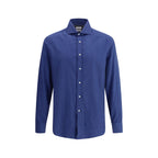 Blue Cotton Dress Shirt