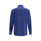 Blue Cotton Dress Shirt
