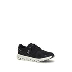 Black Recycled Polyester Athletic Sneakers