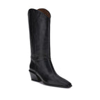 Black Calf Leather Bos Taurus Ankle Boots