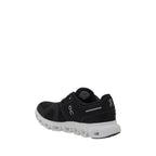 Black Polyester Athletic Sneakers