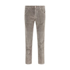 Gray Cotton Casual Pants