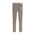 Gray Cotton Casual Pants