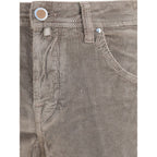 Gray Cotton Casual Pants