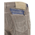 Gray Cotton Casual Pants