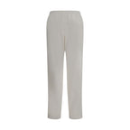 White Polyester Joggers (Workout Pants)