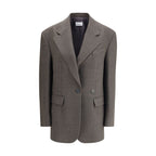 Gray Fleece Wool Blazer