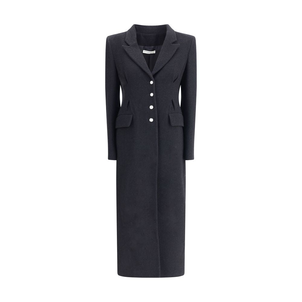 Black Fleece Wool Coat