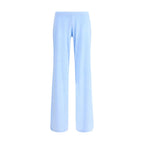 Light Blue Triacetate Casual Pants