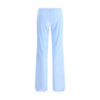 Light Blue Triacetate Casual Pants