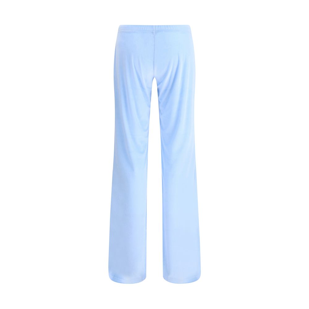 Light Blue Triacetate Casual Pants