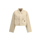 Beige Cotton Denim Jacket