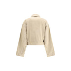 Beige Cotton Denim Jacket