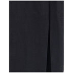 Black Fleece Wool Long Skirt