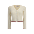 Cream Fleece Wool Cardigan