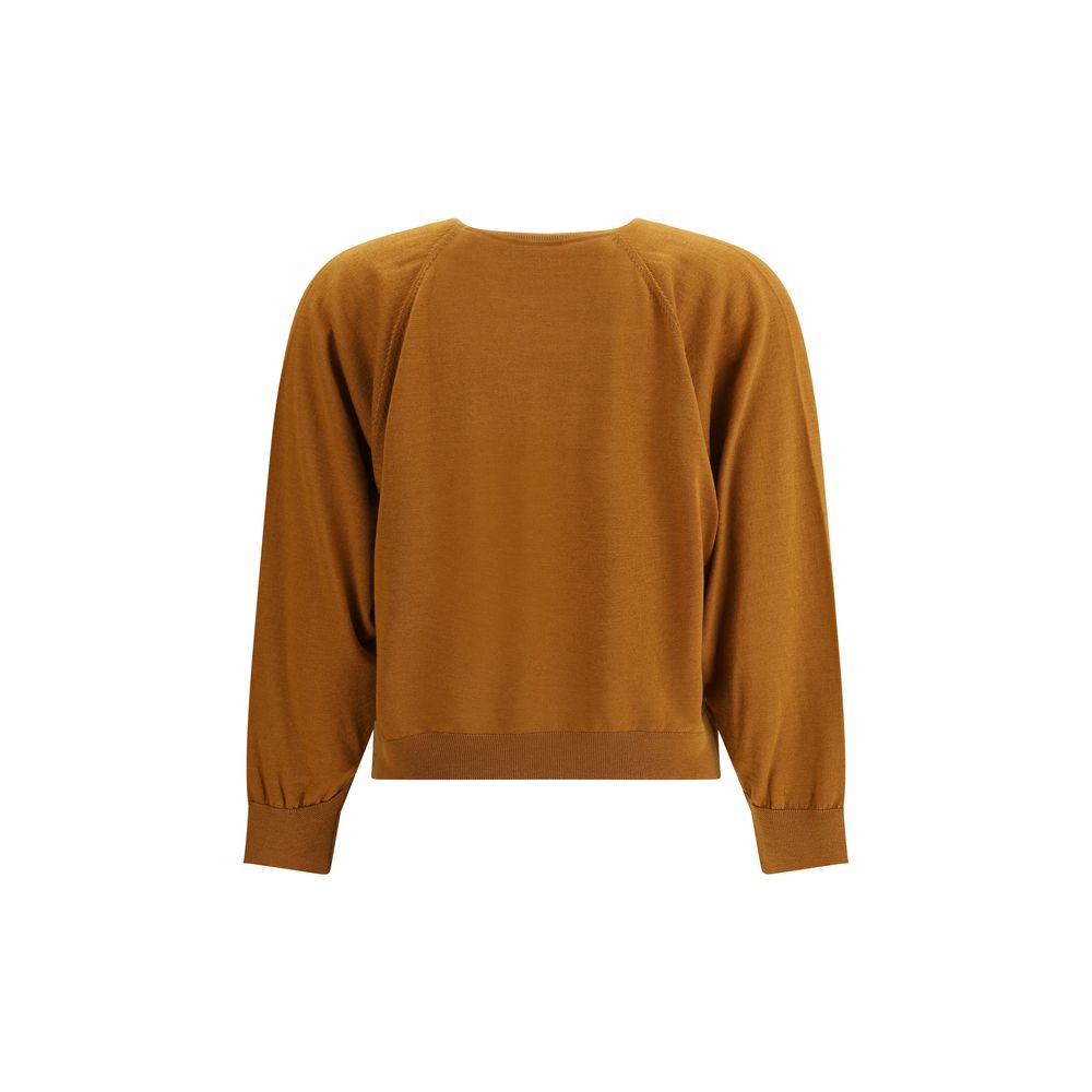 Brown Fleece Wool Sweatshirt