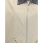 Beige Cotton Jackets And Coat