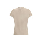 Beige Elastane T-Shirt