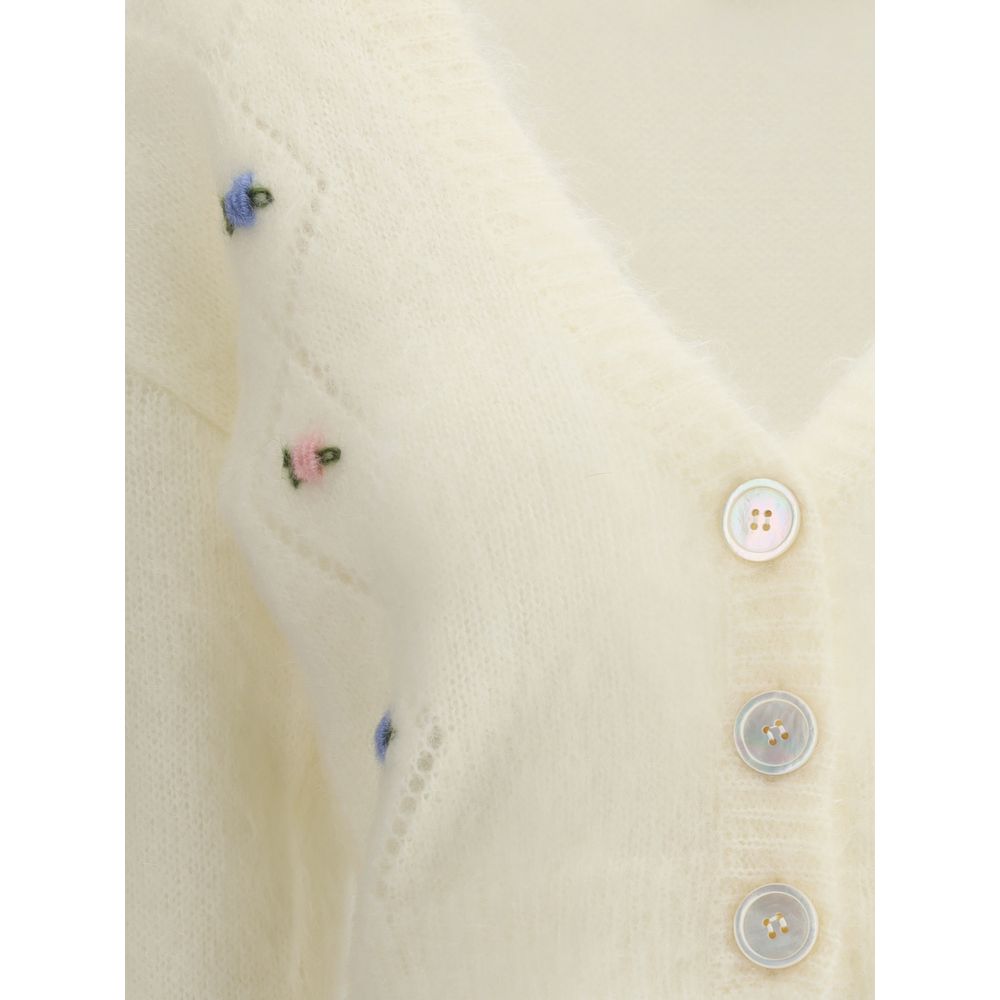 White Mohair Cardigan