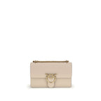 Beige Calf Leather Bos Taurus Shoulder Bag