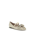Cream Goatskin Ballet Flats