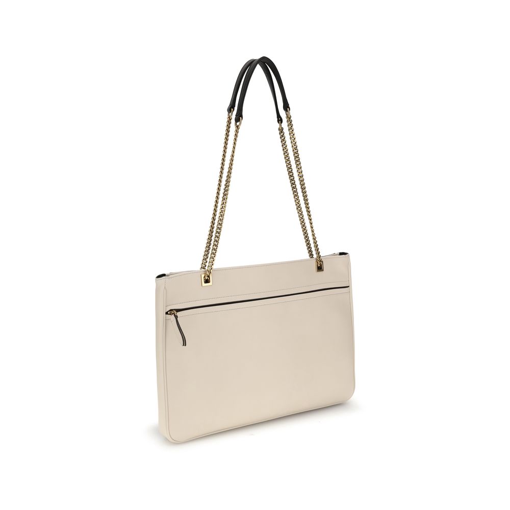 Cream Calf Leather Bos Taurus Shoulder Bag