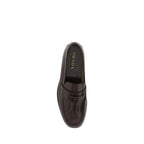 Brown Calf Leather Bos Taurus Slip-On Loafers