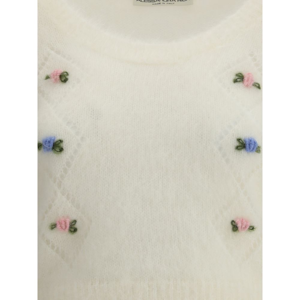 White Mohair Sweatshirt
