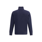 Blue Fleece Wool Turtleneck