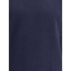 Blue Fleece Wool Turtleneck