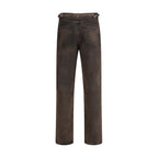 Brown Cotton Relaxed Fit Jeans