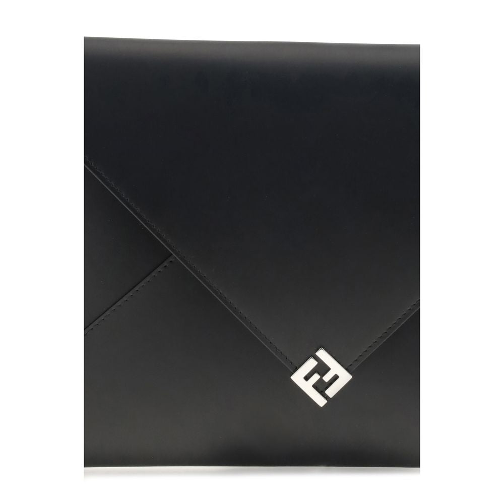 Black Leather Clutch Bag
