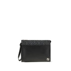 Black Leather Clutch Bag
