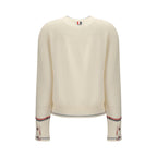White Fleece Wool Sweatshirt