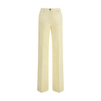 Yellow Cotton Straight-Leg Jeans