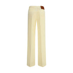 Yellow Cotton Straight-Leg Jeans