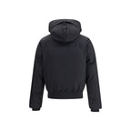Black Polyester Bomber