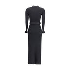 Black Viscose Casual Dress