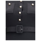 Black Viscose Casual Dress