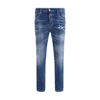 Blue Cotton Slim Fit Jeans