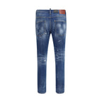 Blue Cotton Slim Fit Jeans
