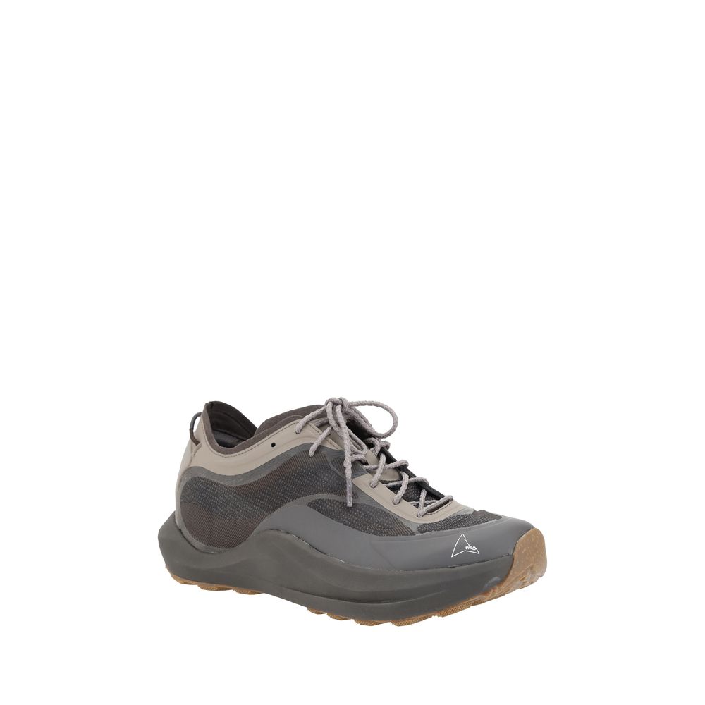 Brown Polyester Athletic Sneakers