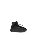 Black Polyester Athletic Sneakers