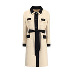 Beige Fleece Wool Coat