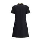 Black Fleece Wool Casual Dress