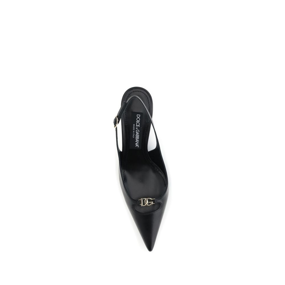 Black Goatskin High Heel Pumps