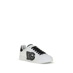 White Calf Leather Bos Taurus Low Top Sneakers