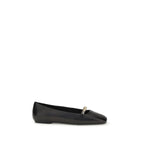 Black Calf Leather Bos Taurus Ballet Flats